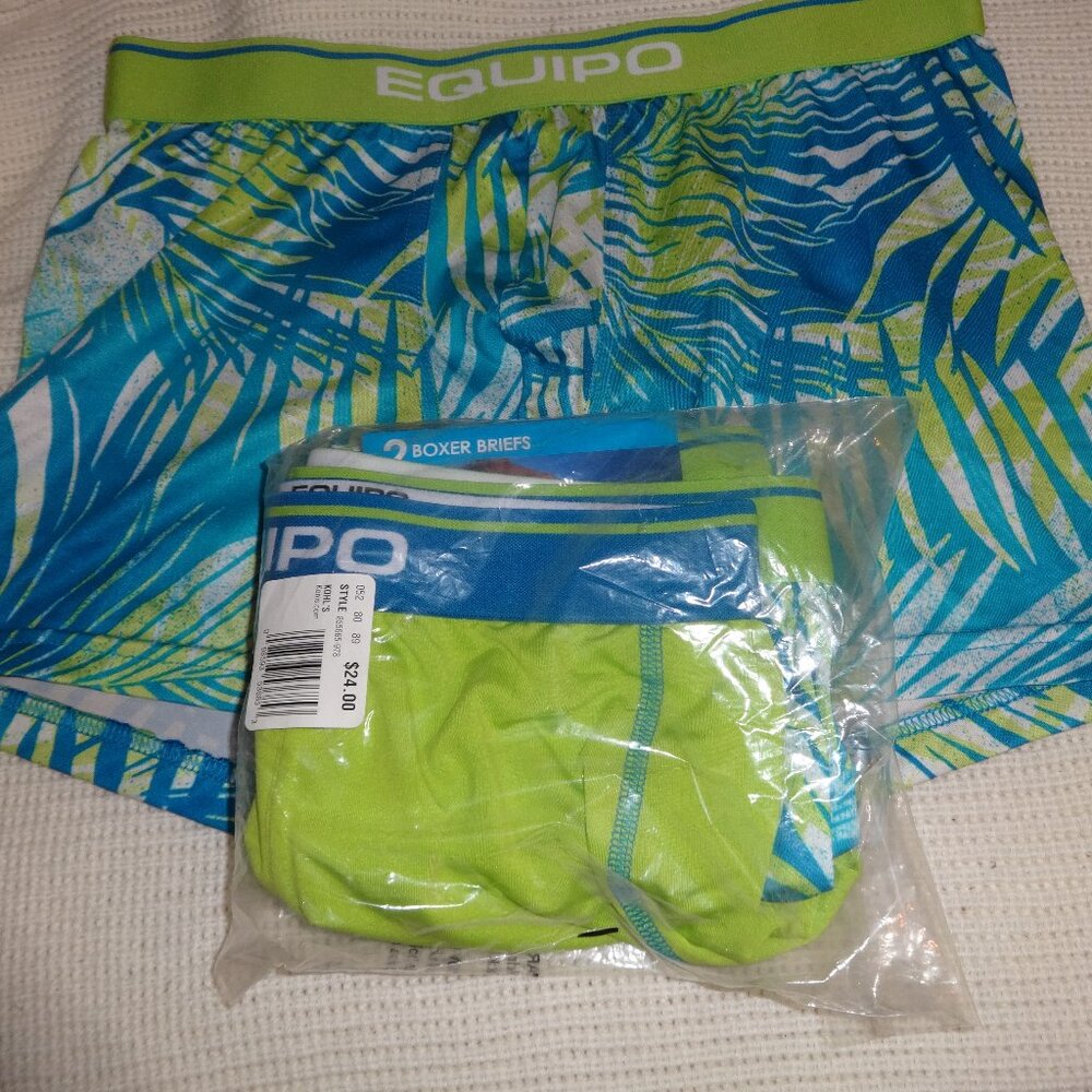 PACK OF 2 EQUIPO MENS BOXER BRIEFS UNDERWEAR  SIZE S NWT Boys XL